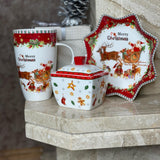 Conjunto de Porcelana Natalino com 3 Peças