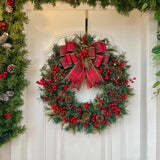 Guirlanda de Natal 60cm Farmhouse c/ led