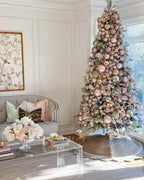 Árvore de Natal Artificial King Flock® 600 Luzes LED Branco Quente