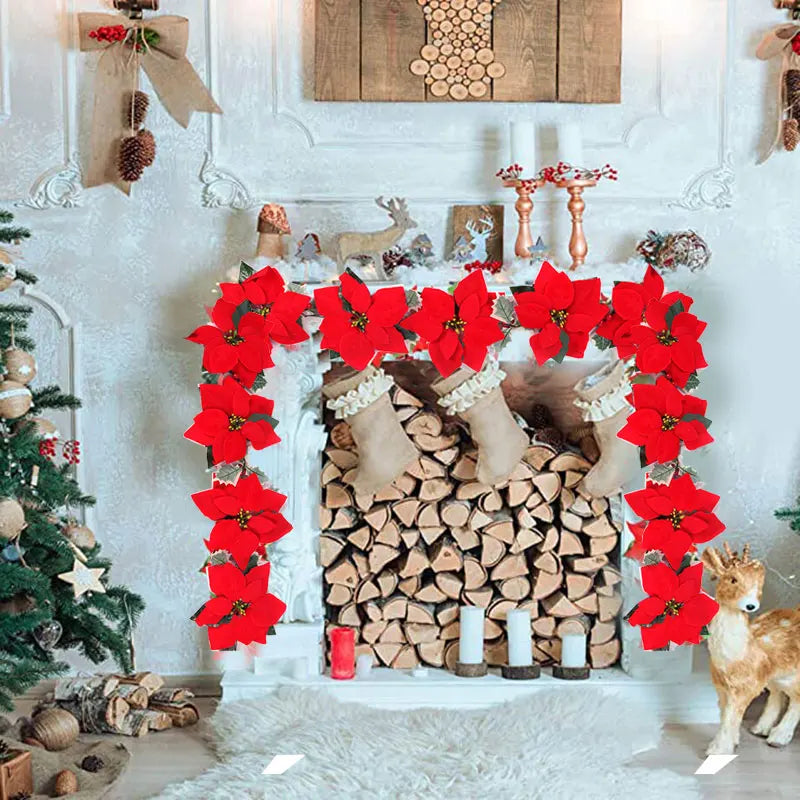 Festão Aramado Natalino Decorado Florida 5 Metros