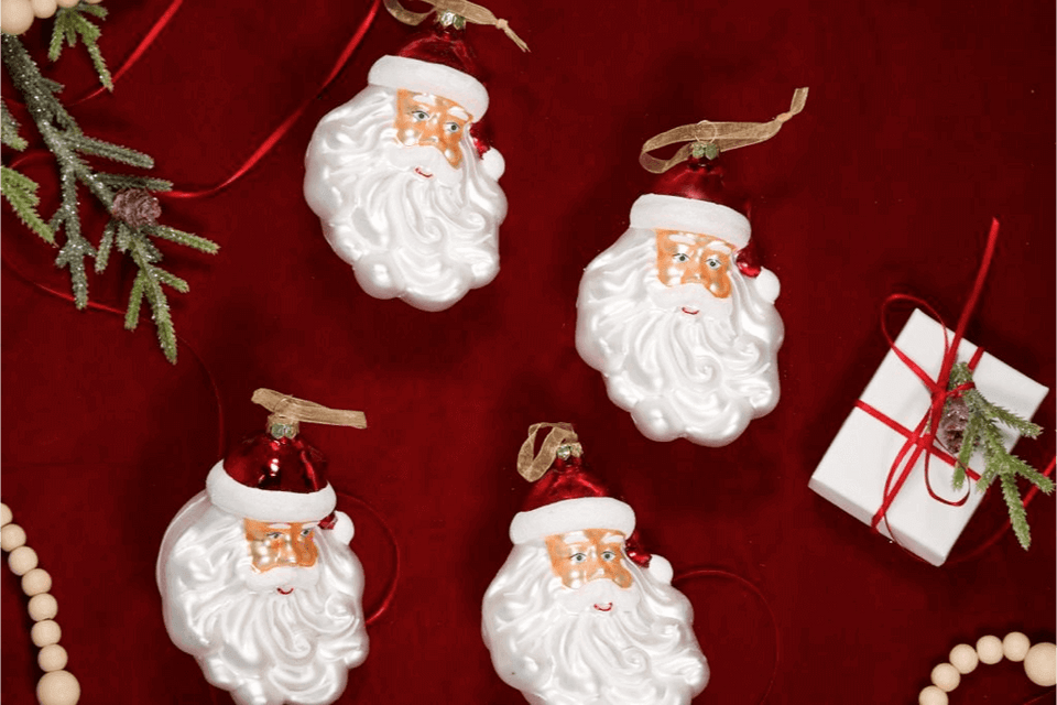 Kit 04 Enfeites Do Papai Noel