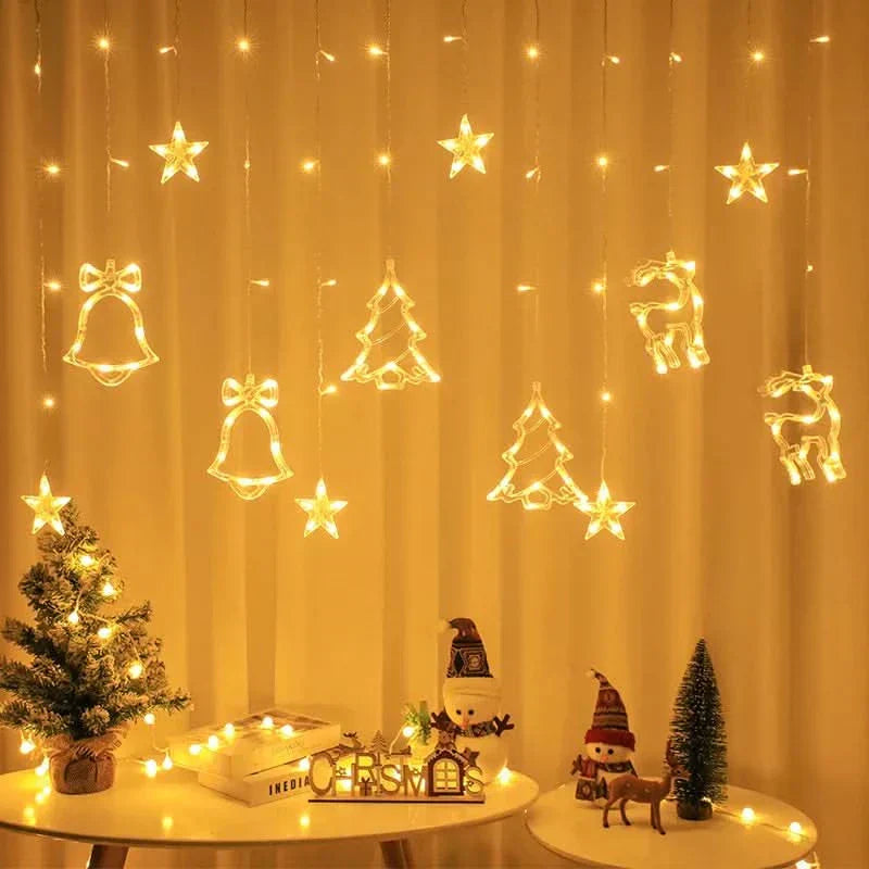 Cortina de Luzes LED Natalinas – Encanto e Magia em Sua Casa