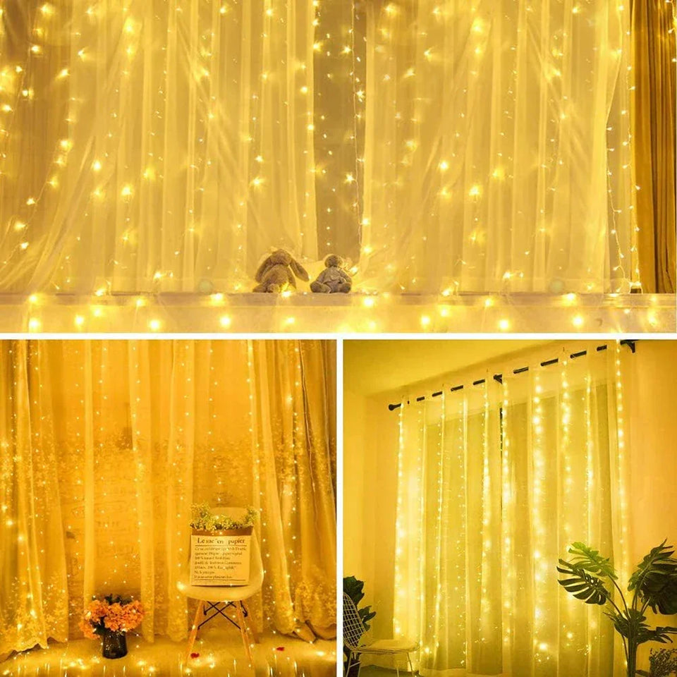 Cortina de Led Diversos 3x3 para o Natal