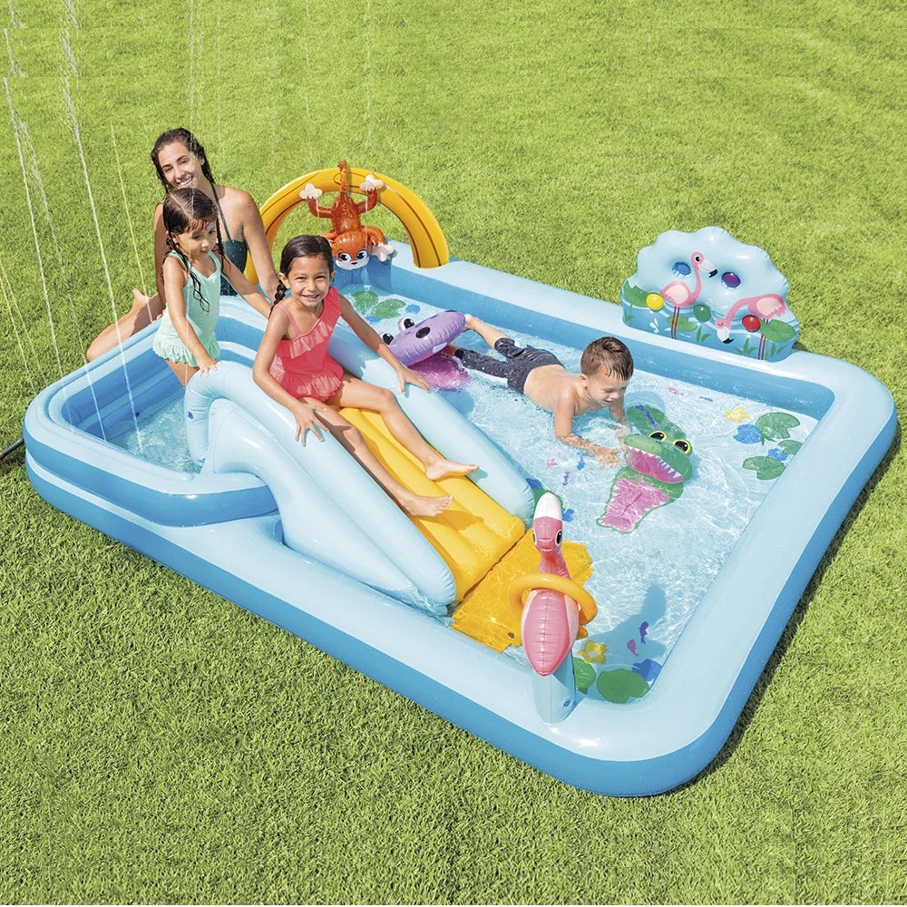 Piscina Divertida com Escorregador e Acessórios Exclusivos!